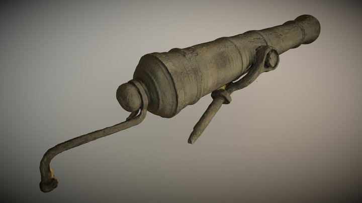 18th century swivel gun (Queen Anne NK47-11) 3D Model