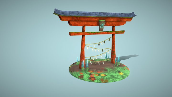 Tori Gate Stylized 3D Model