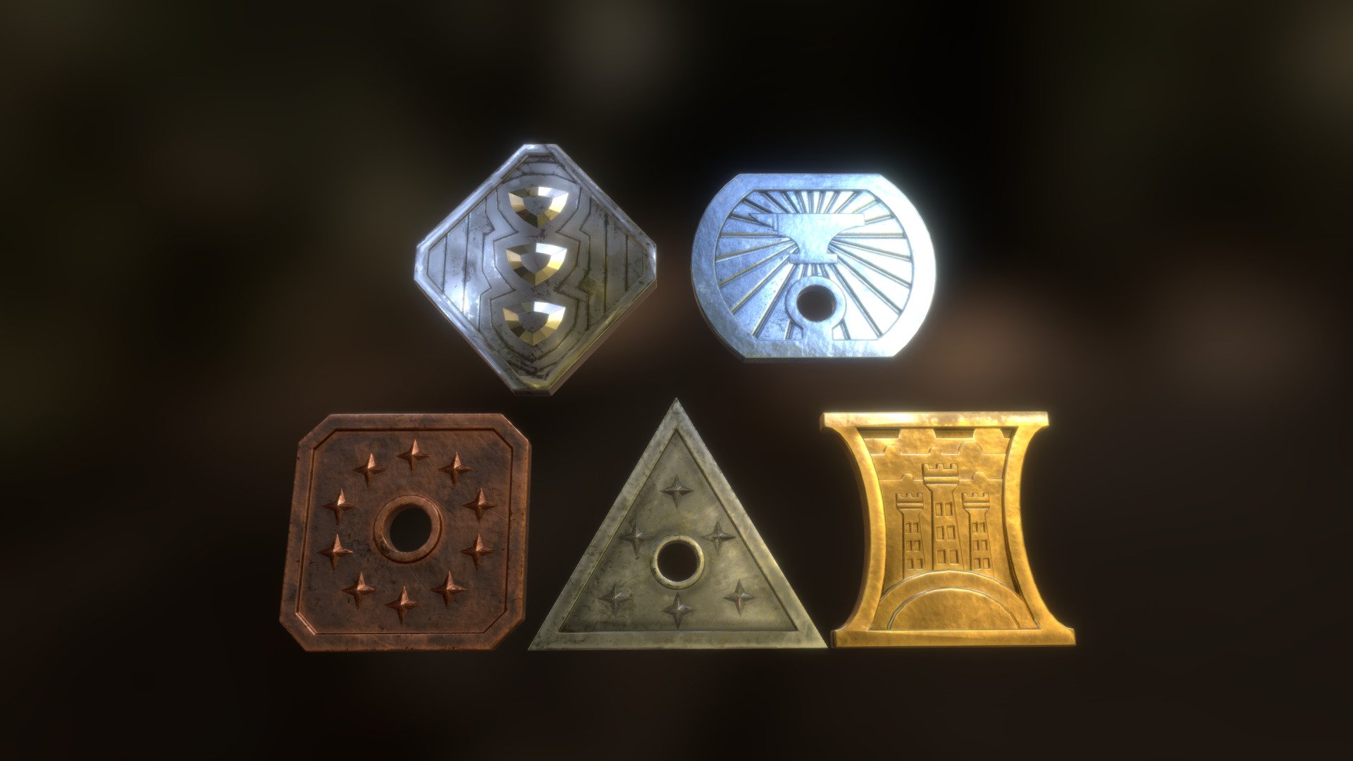 3D Printable Empire Coins - Copper, Silver, Gold by Props&Beyond