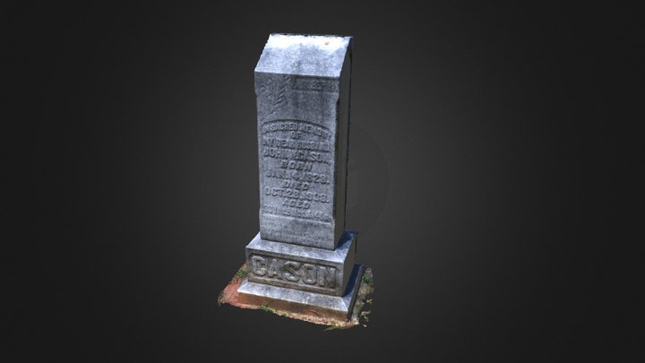 John Cason Headstone 3D Model