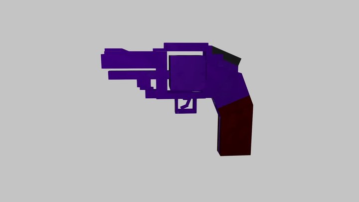 Six pistols for Minecraft 3D Model