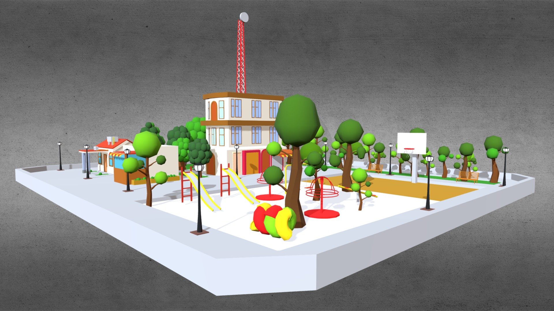 Parque - 3D model by vrodriguez3D (@vrodriguez12) [091be34] - Sketchfab