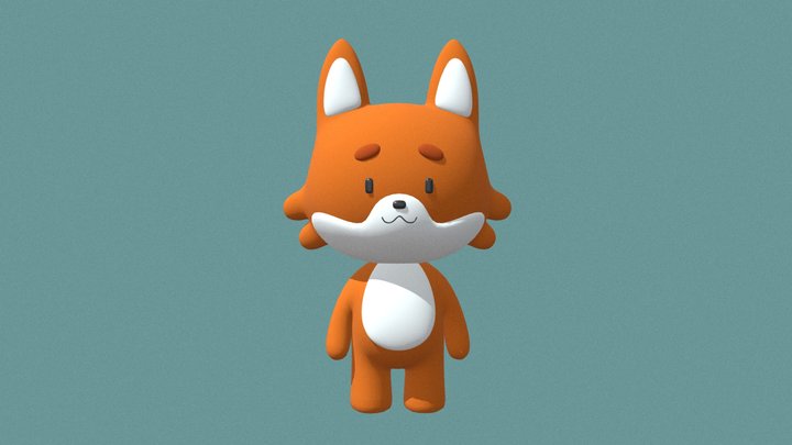 Cartoon Fox 3D Model