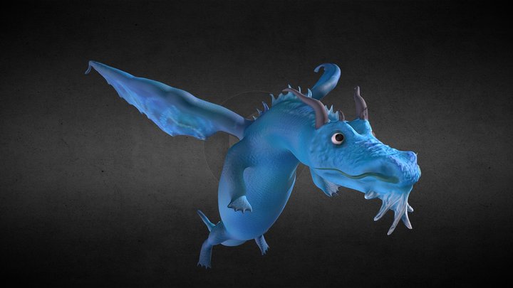 Water Dragon 3D Model