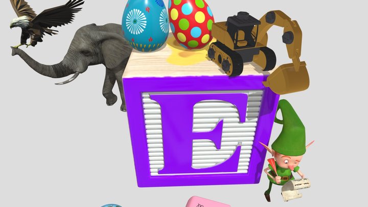 The Letter E 3D Model