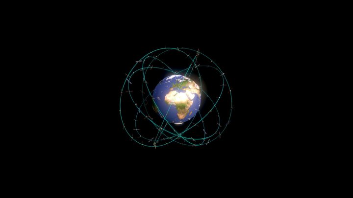 Earth Sketchfab Satellites_5 3D Model