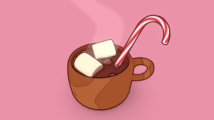 Cup of Hot Cocoa 😸☕💖 3D Model
