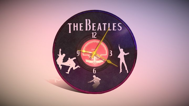 Clock Vinyl The Beatles 3D Model
