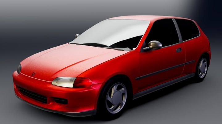 Honda Civic EG6 3D Model