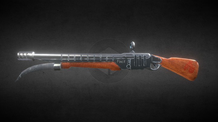 Stylized Rifle 3D Model