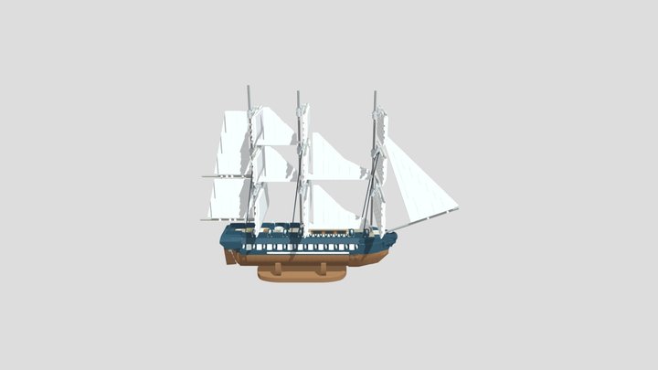 USS Constitution 3D Model