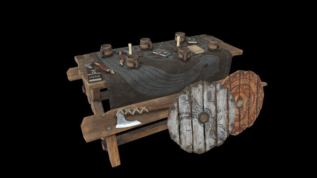 viking scene props