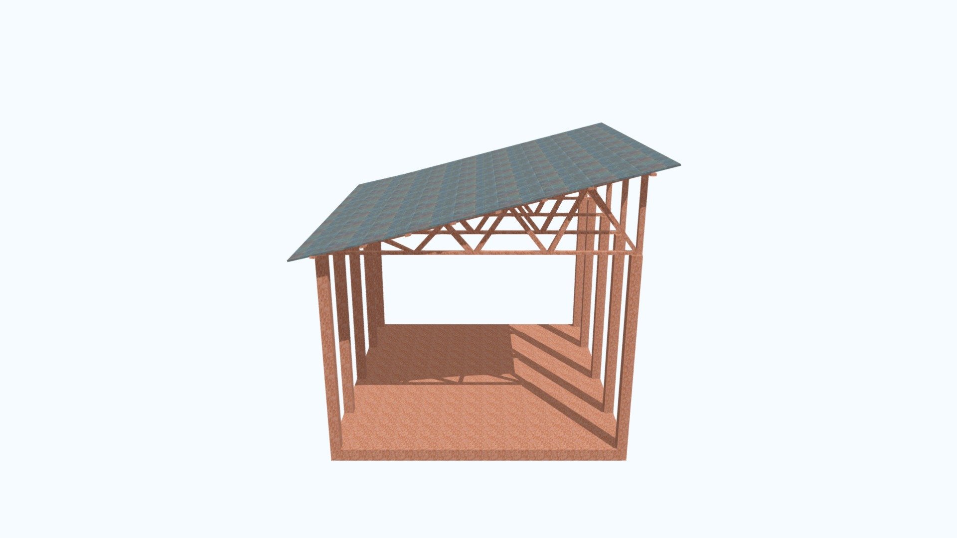 Single slope carport