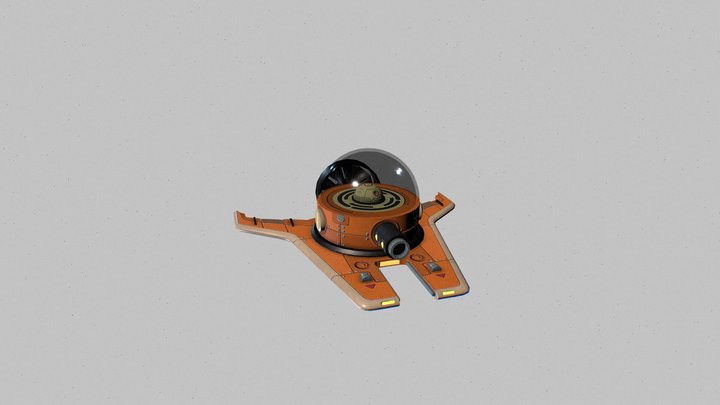Sci-Fi Ship 3D Model