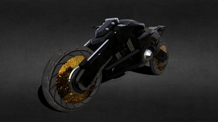 Moto Cyberpunk 3D Model