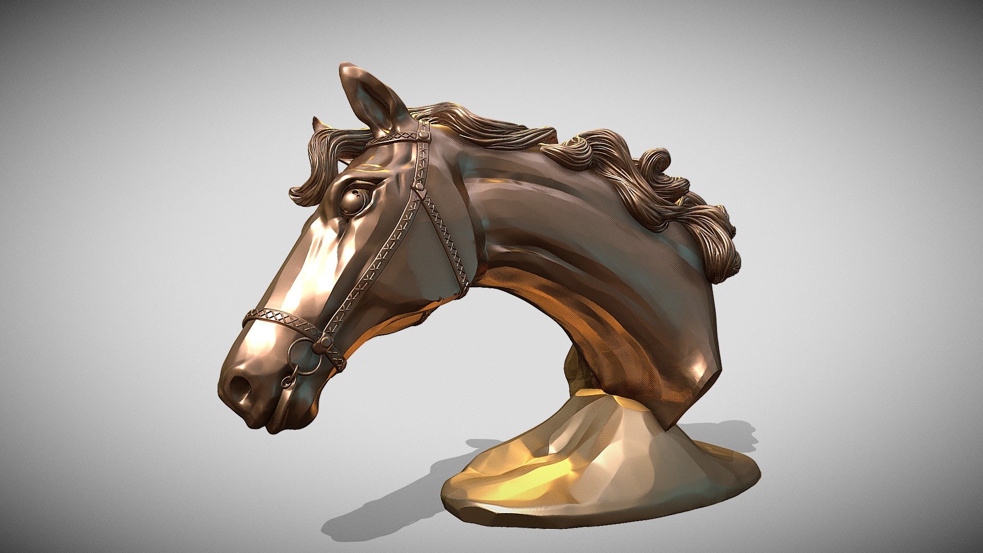 horse bust Buy Royalty Free 3D model by spartankaKst [0925b1f] Sketchfab Store