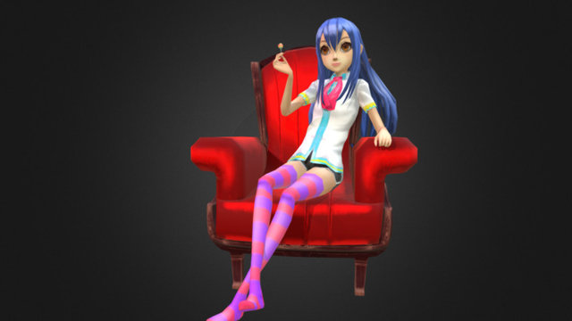 Lollipop Girl 3D Model