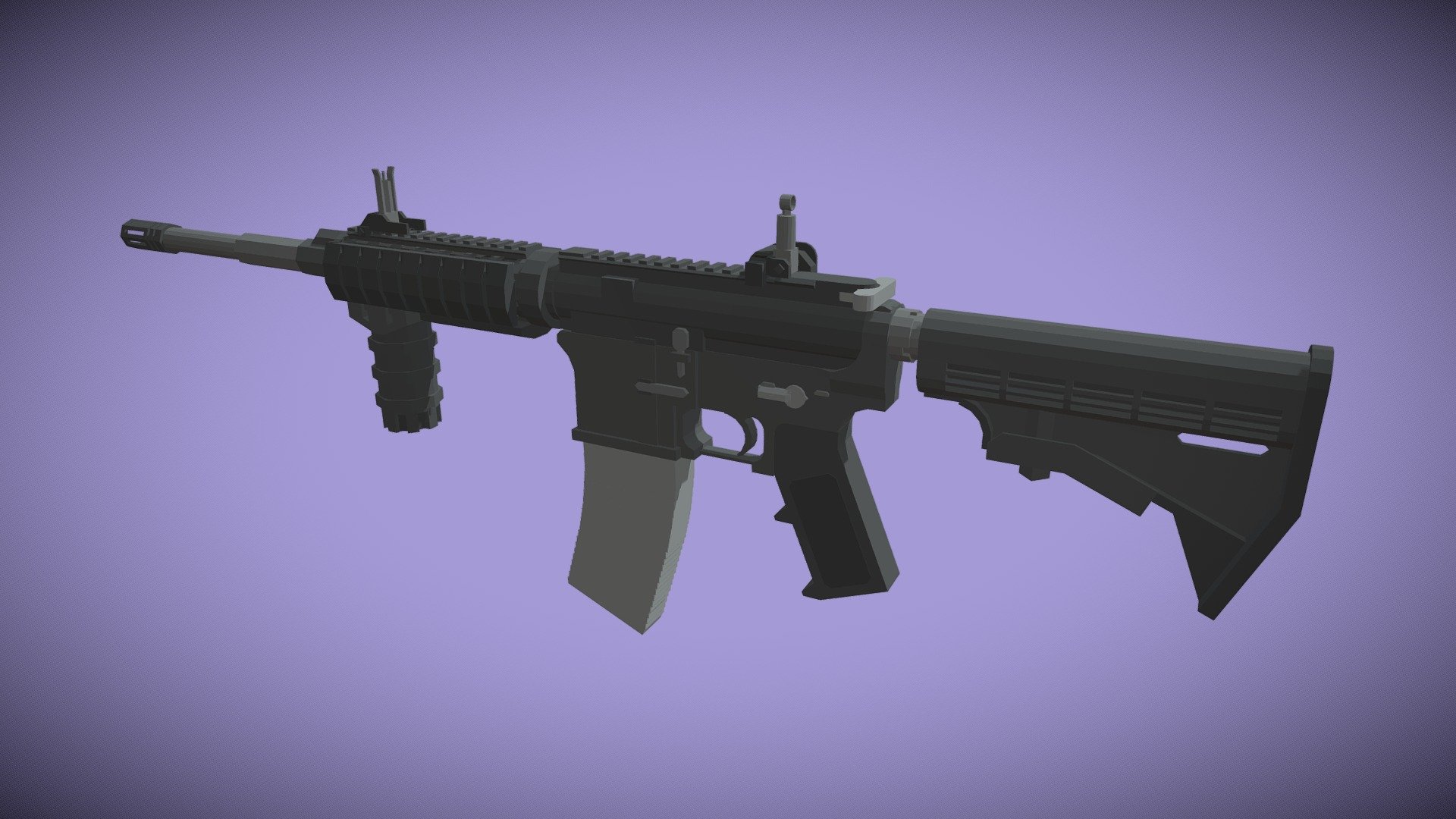 M4A1 - MK18 style - 3D model by aecsocket [0928a34] - Sketchfab