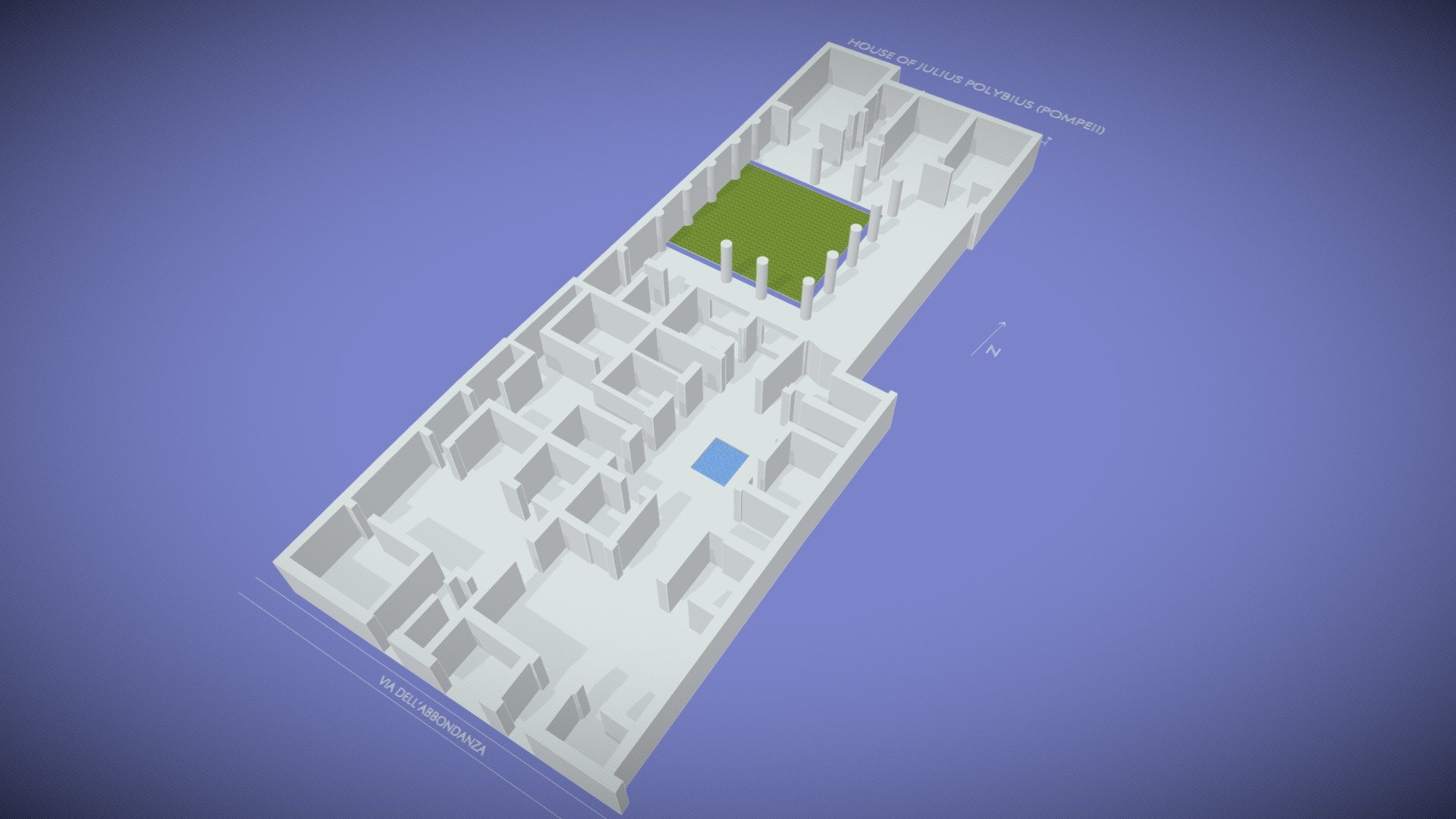 Axonometric View - House in Pompeii