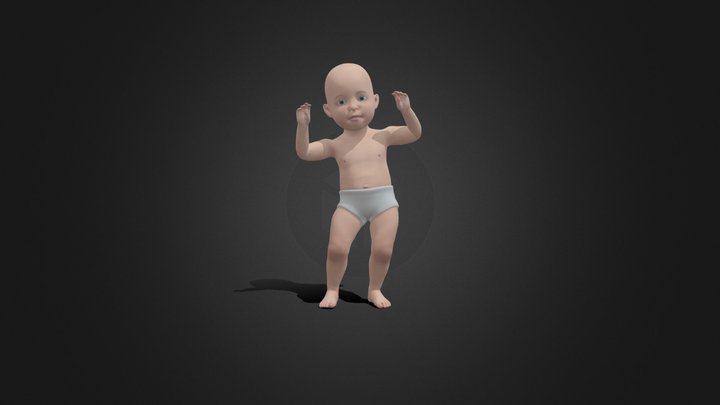 Baby Dancing Animation 3D Model