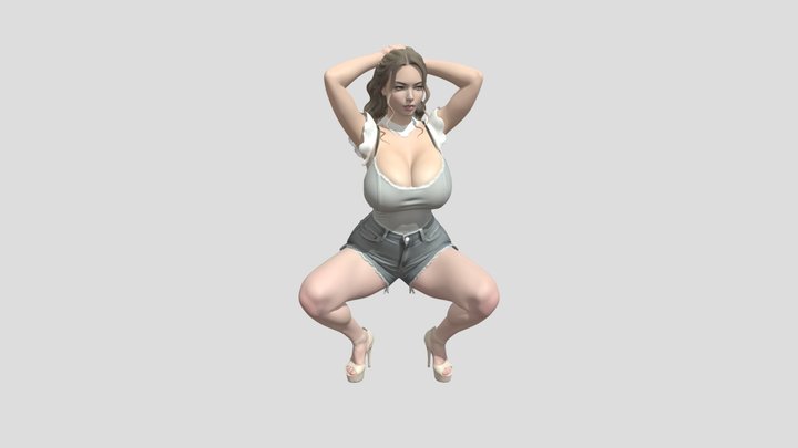 Lace and Denim Confidence 3D Model