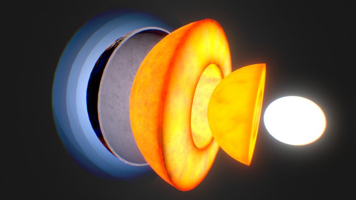 Earth's Internal Structure – Core to Atmosphere 3D Model
