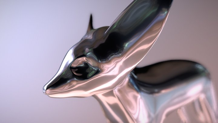Fennec Statue 3D Model
