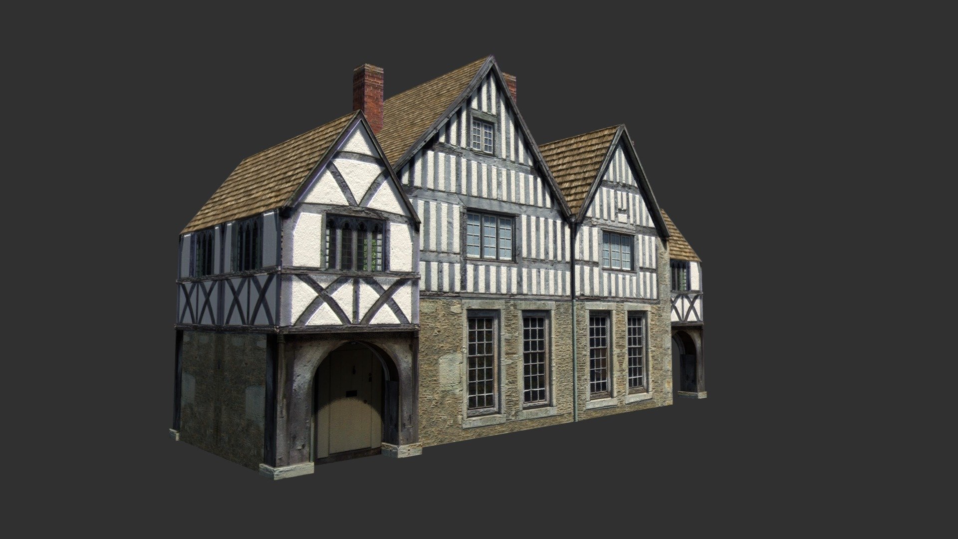 Medieval Building #77 Low poly 3d Model - Buy Royalty Free 3D model by ...