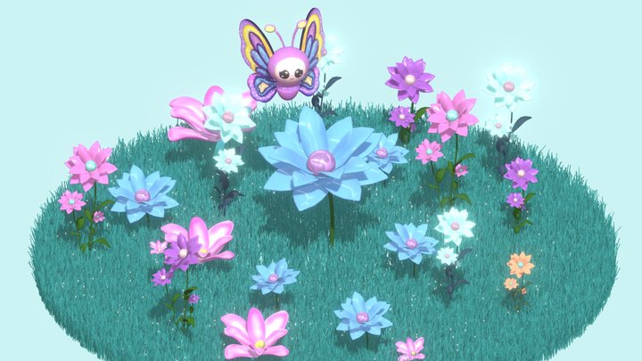 garden 3D FBX 3D Model