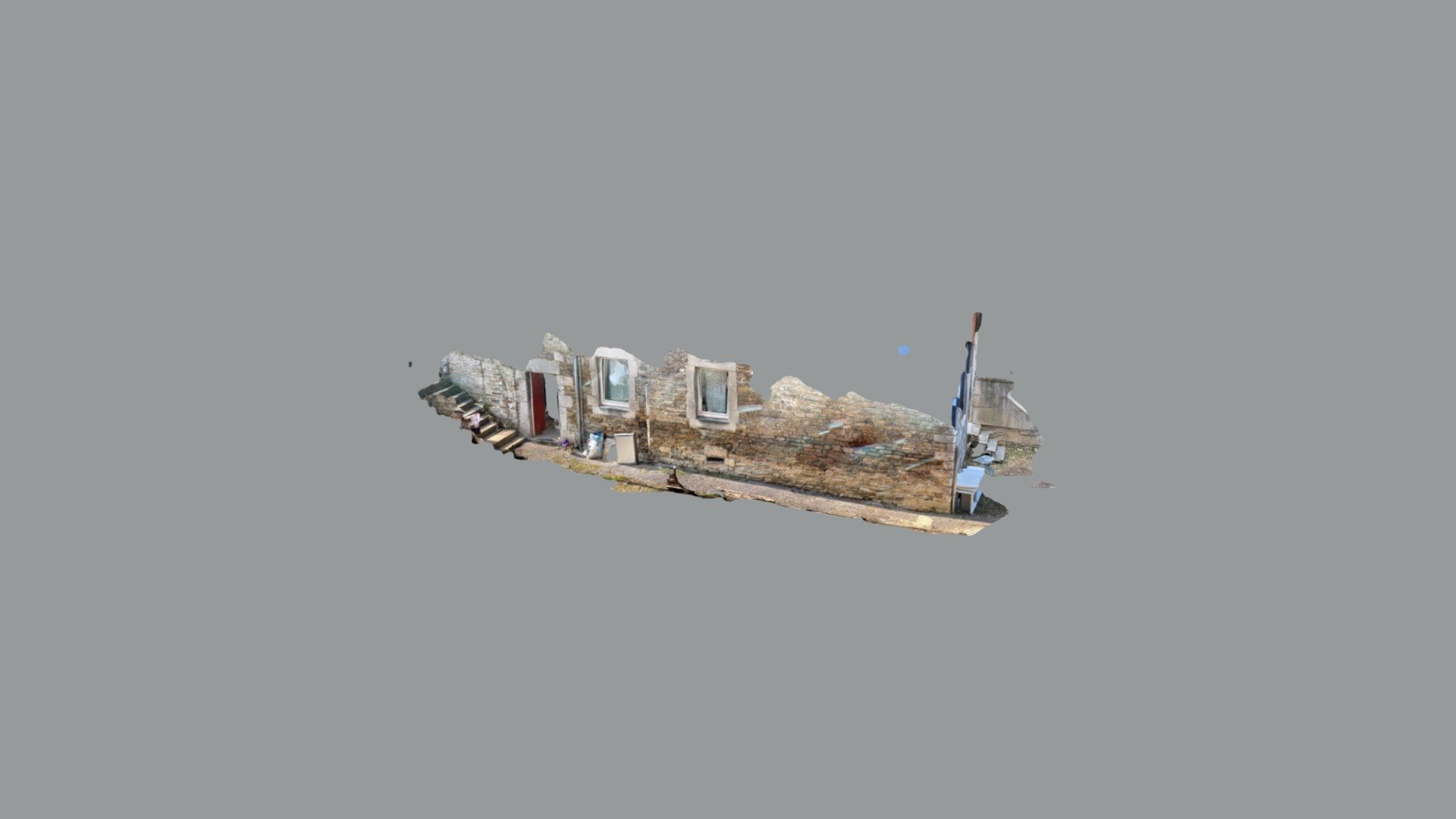 Comblain - scan hauteur inondation — Sketchfab embed 3D viewer