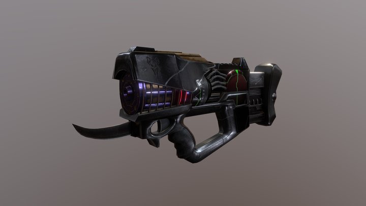Sci-fi Submachine gun 3D Model