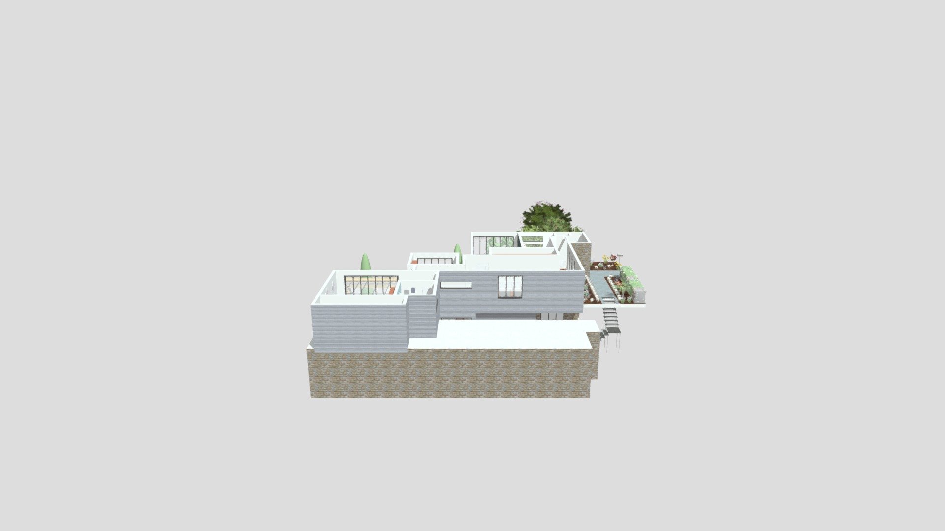 Casa con pasillo de luz