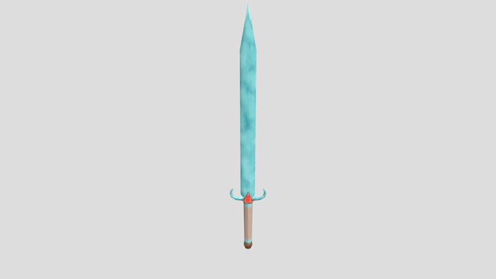 Lowpoly sword assingment 3D Model