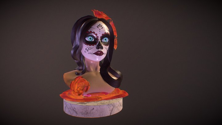 Dia de los Muertos bust 3D Model