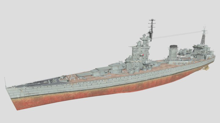 N3 Class Battleship Refit 3D Model