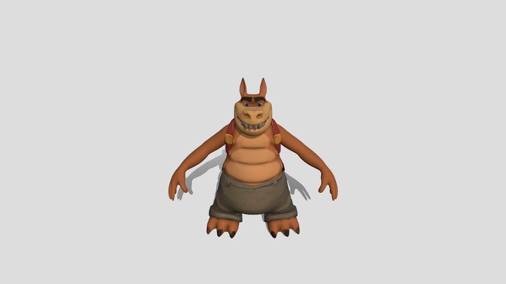Dingodile from Crash 3D Model