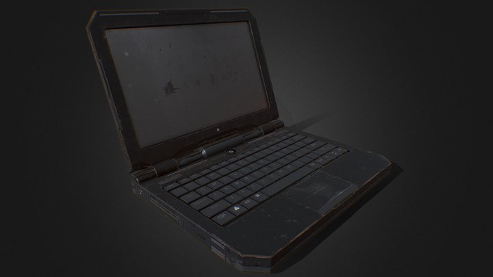 Cyberpunk Laptop DataCore 3D Model