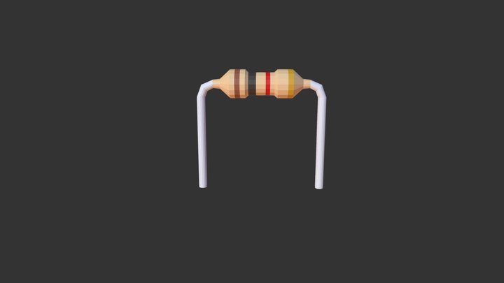 1K Ohm Resistor 3D Model