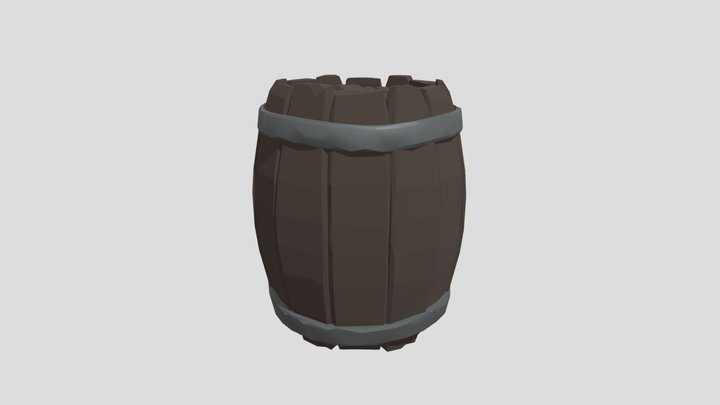 Old Barrel 3D Model