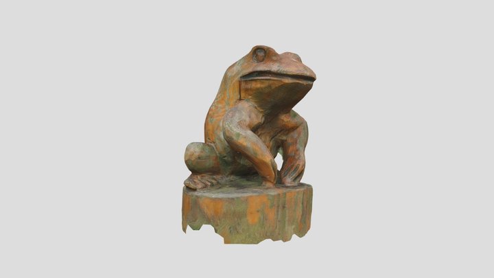 Wooden Frog 3D Model