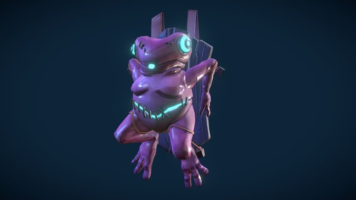 Necromancers apprentice backpack 3D Model