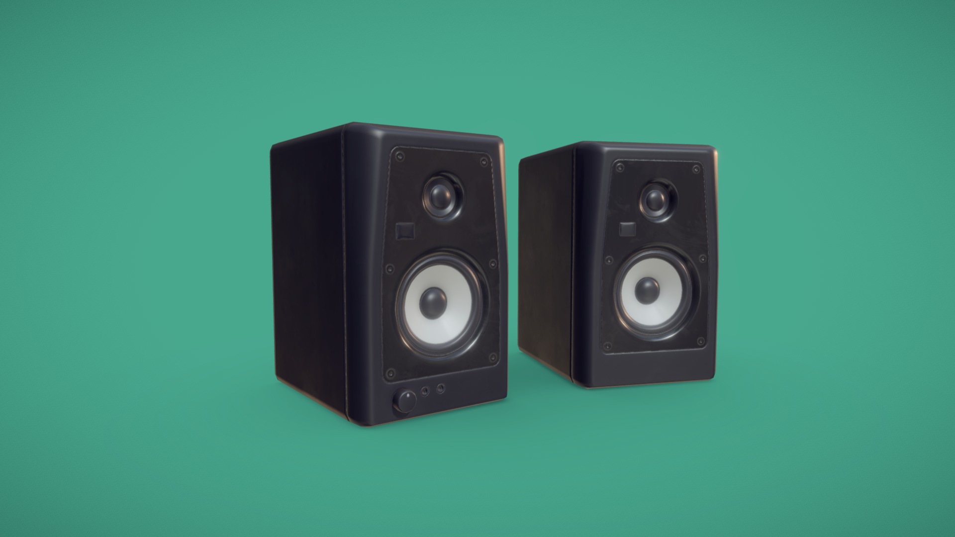 3D model Speakers - This is a 3D model of the Speakers. The 3D model is about a couple of speakers.