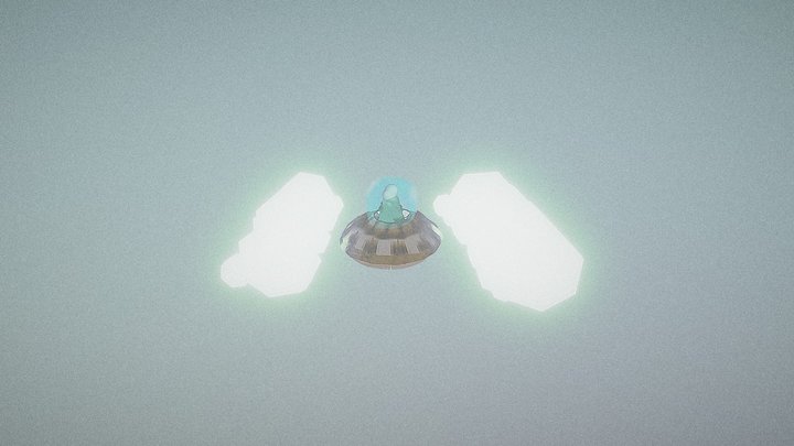 UFO Green Alien 3D Model