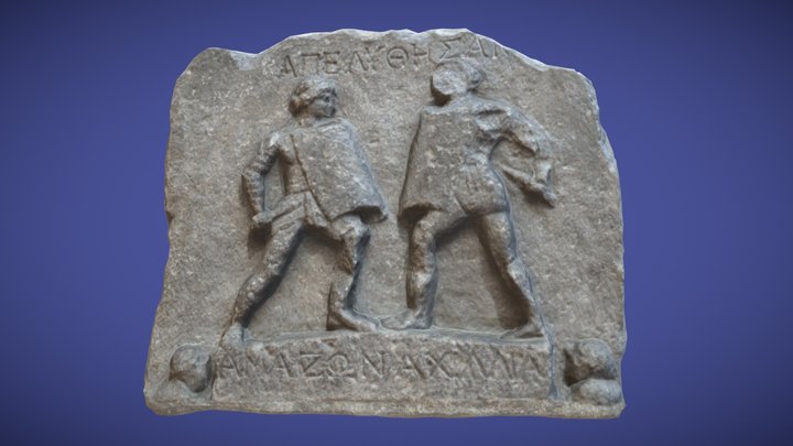 Relieve de Halicarnaso: Gladiadoras 3D Model