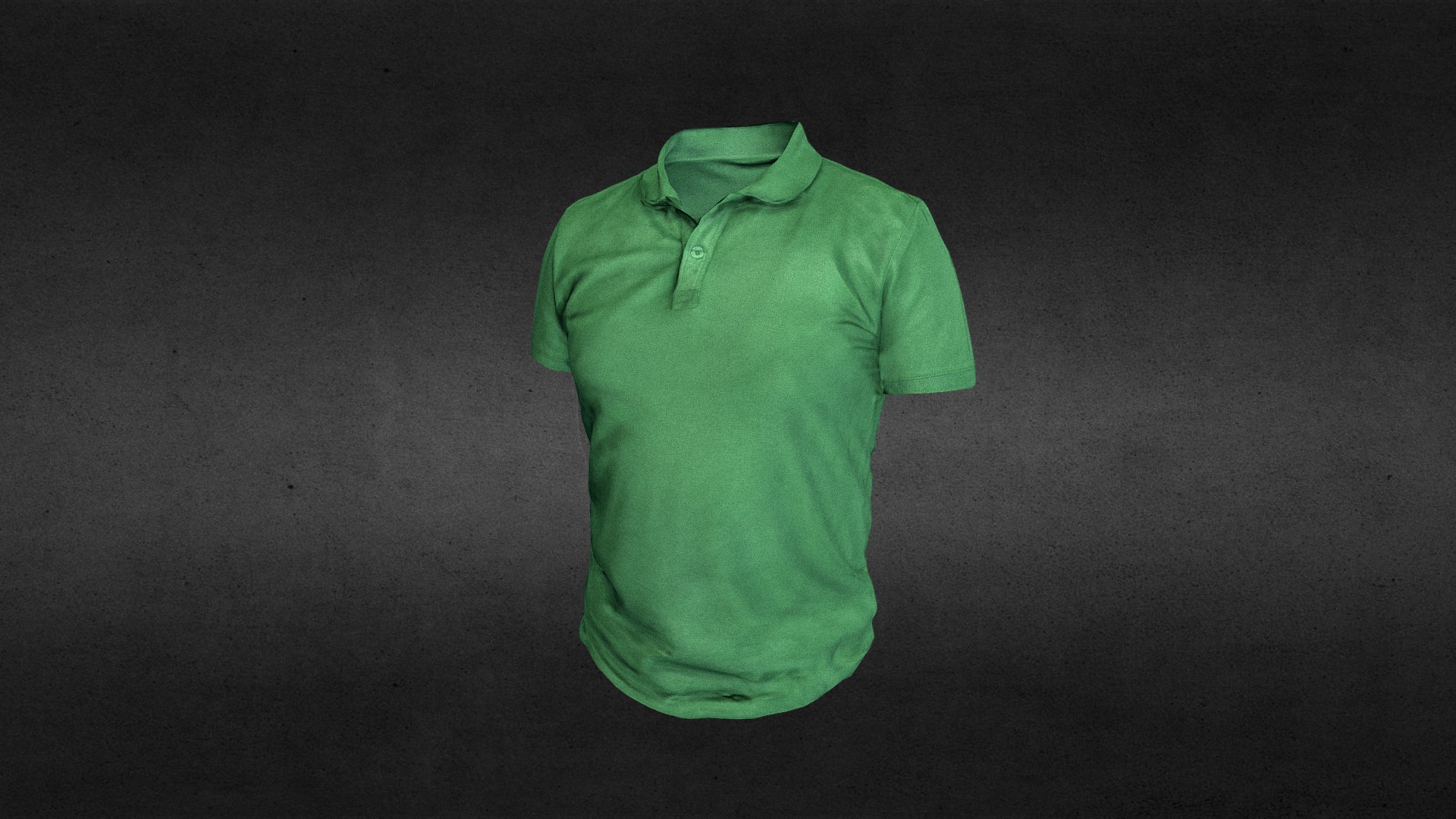 3D model T-shirt - This is a 3D model of the T-shirt. The 3D model is about a green shirt on a black surface.