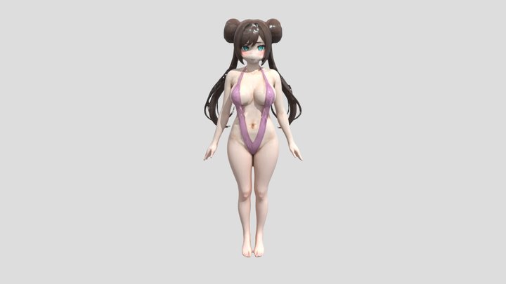 Pokémon Rosa pink monokini 3D Model
