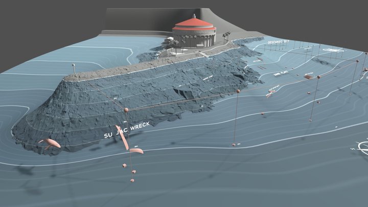 SCUBA - Casino Point Dive Site Map – Kostenloses 3D-Modell STL