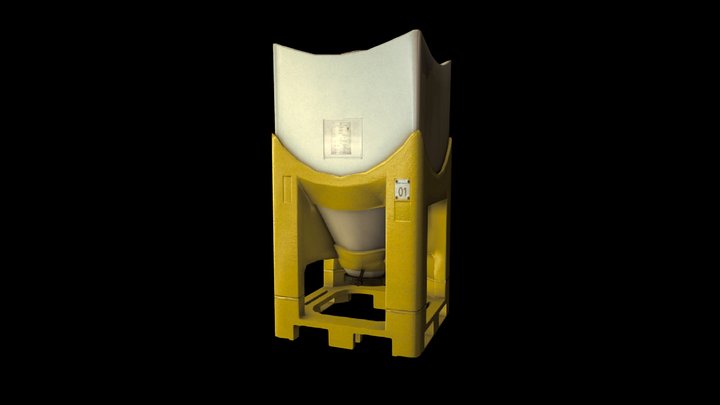 Hopper 1800 - Industrial chemical storage tank 3D Model
