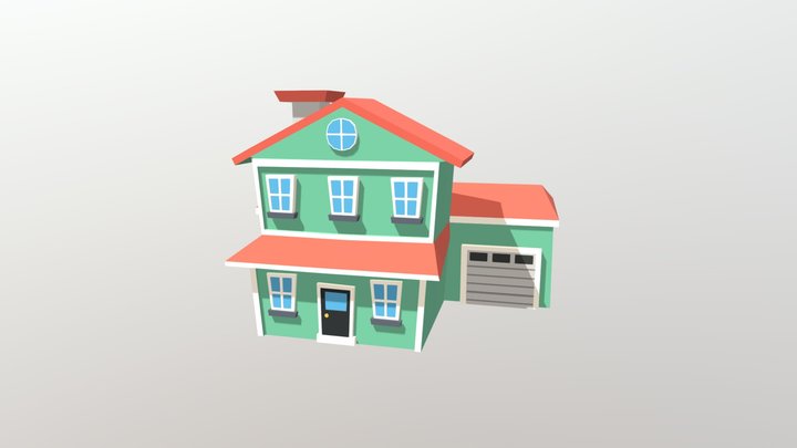 Low poly House_04_ Game Asset 3D Model