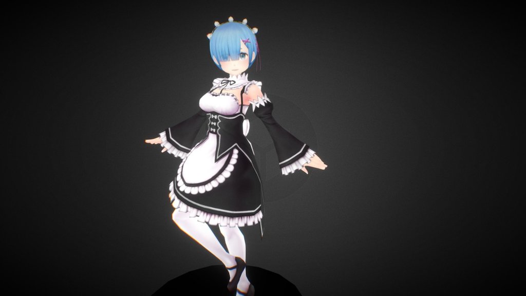 Zero 3d model. Re Zero Rem 3d. Рэм Ре Зеро арт 3д. Rem 3d model. Рем из Ре:Зеро в 3д.